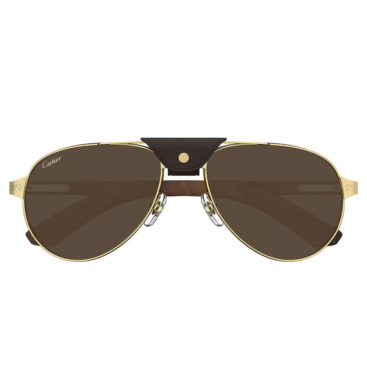 Cartier Eyewear CT0495S-004 Gold Brown Sunglasses