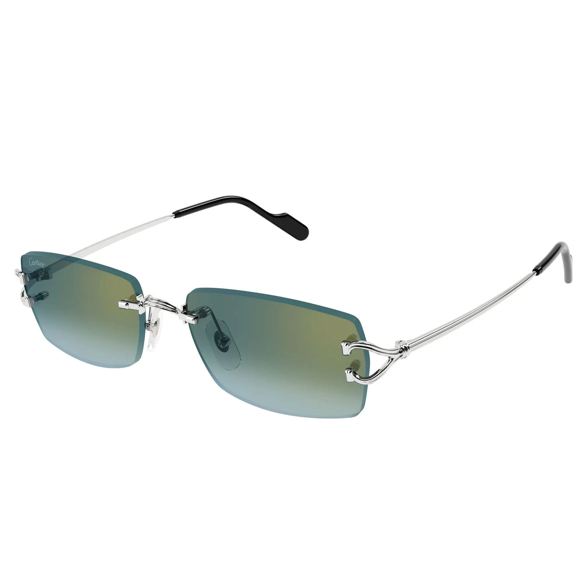Cartier Eyewear CT0550S-004 Green Turquoise Rimless Sunglasses Main image