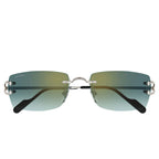 Cartier Eyewear CT0550S-004 Green Turquoise Rimless Sunglasses
