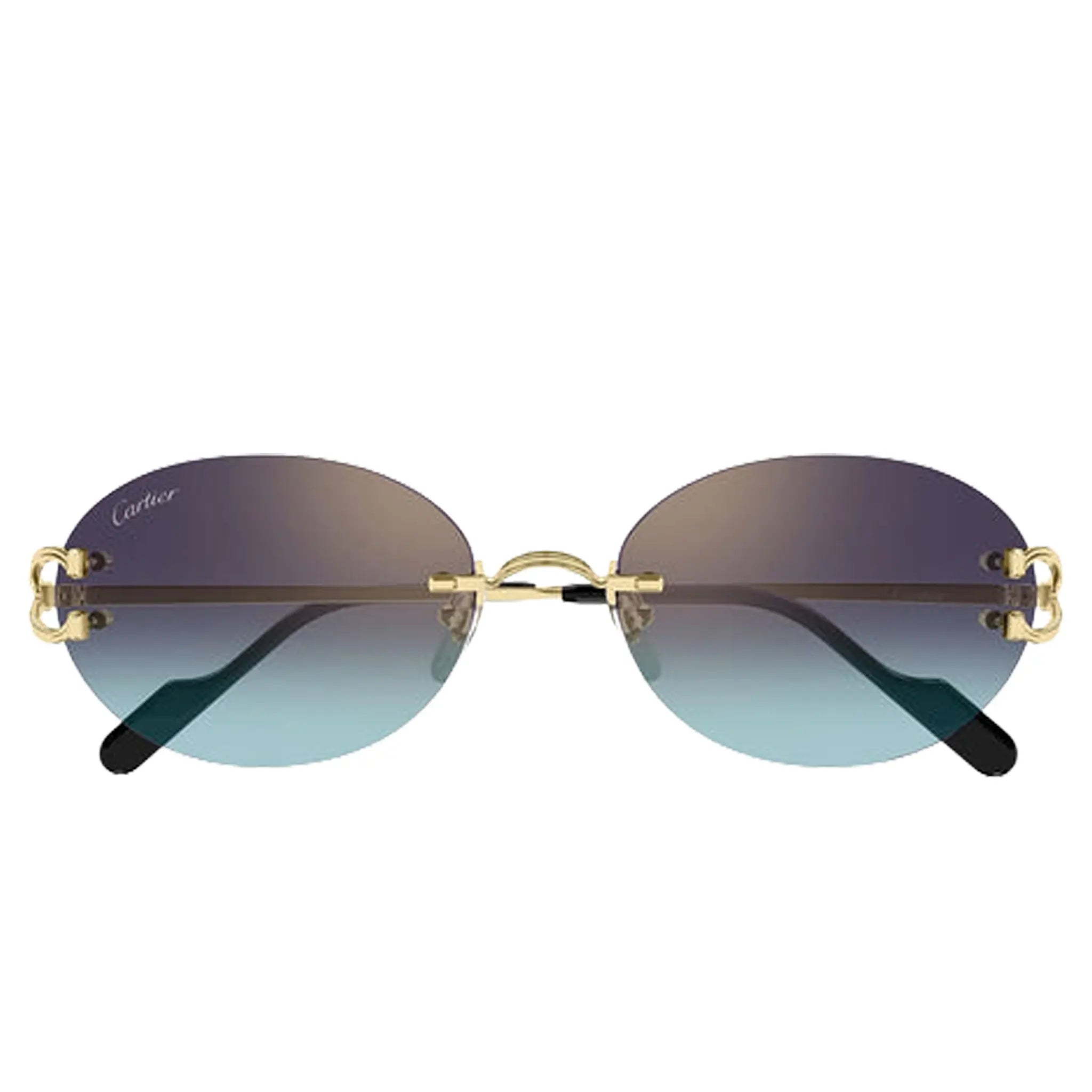 Cartier Eyewear CT0551S-008 Blue Gold Rimless Sunglasses Secondary image