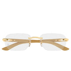 Cartier Eyewear CT0583O-002 Transparent Gold Rimless Sunglasses