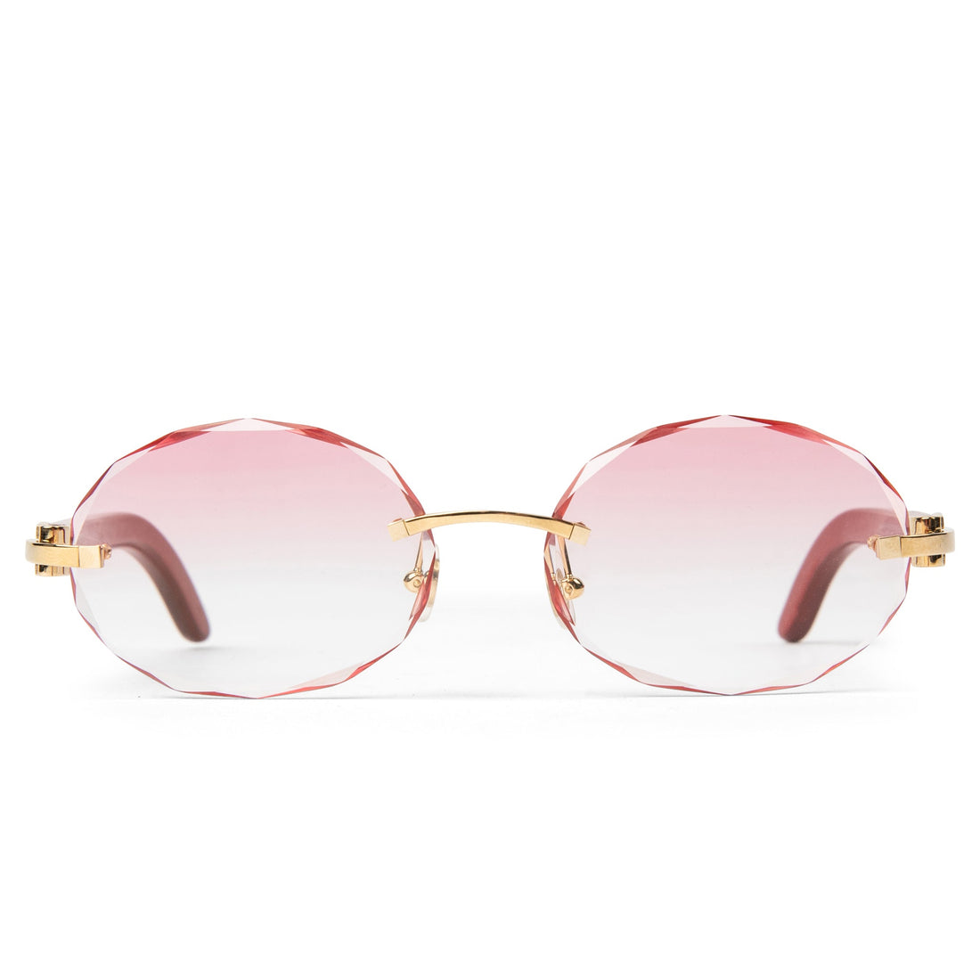 Cartier Eyewear Custom CT0052O-006 C Decor Rimless Sunglasses