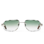 Cartier Eyewear Custom CT0052O-009 C Decor Rimless Sunglasses