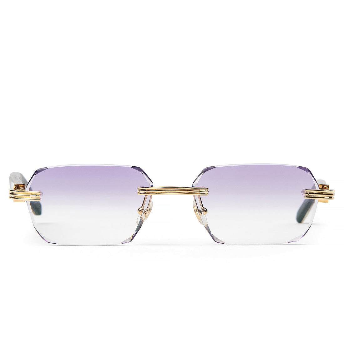 Cartier Eyewear Custom CT0286O-003 Buffalo Horn Premiere De Cartier Rimless Sunglasses
