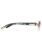 Cartier Eyewear Custom CT0286O-003 Buffalo Horn Premiere De Cartier Rimless Sunglasses