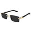 Cartier Eyewear Decor C De CT0582S-001 Buffalo Horn Gold Black Rimless Sunglasses