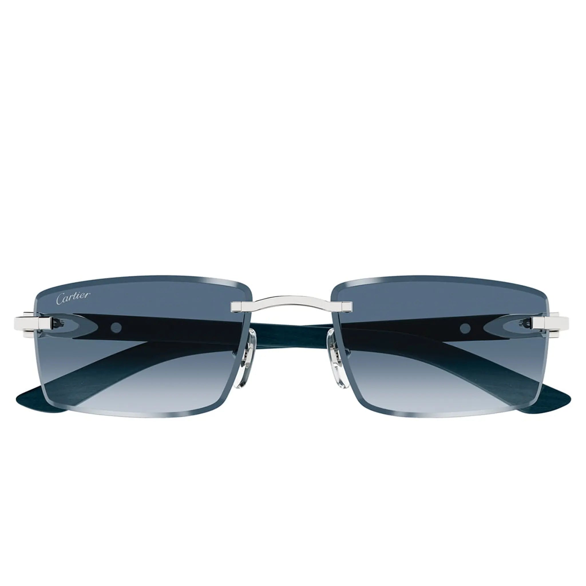 Cartier Eyewear Decor C De CT0582S-004 Blue Silver Rimless Sunglasses Secondary image