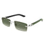 Cartier Eyewear Decor C De CT0582S-005 Green Rimless Sunglasses
