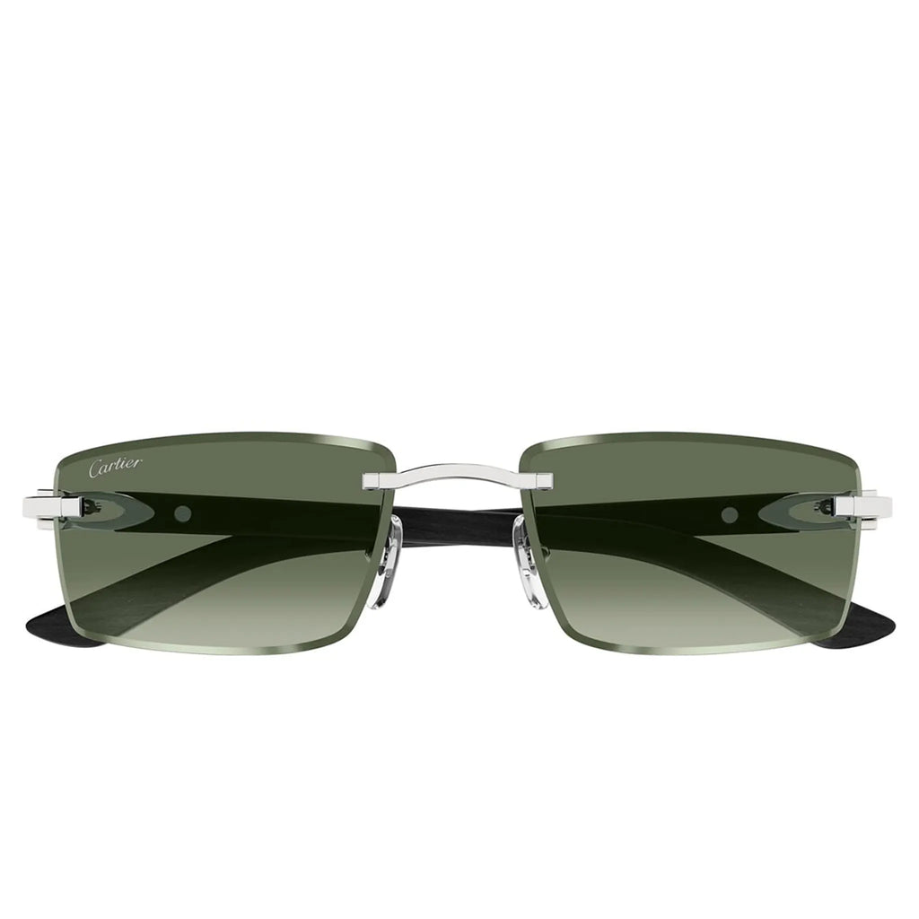 Cartier Eyewear Decor C De CT0582S-005 Green Rimless Sunglasses
