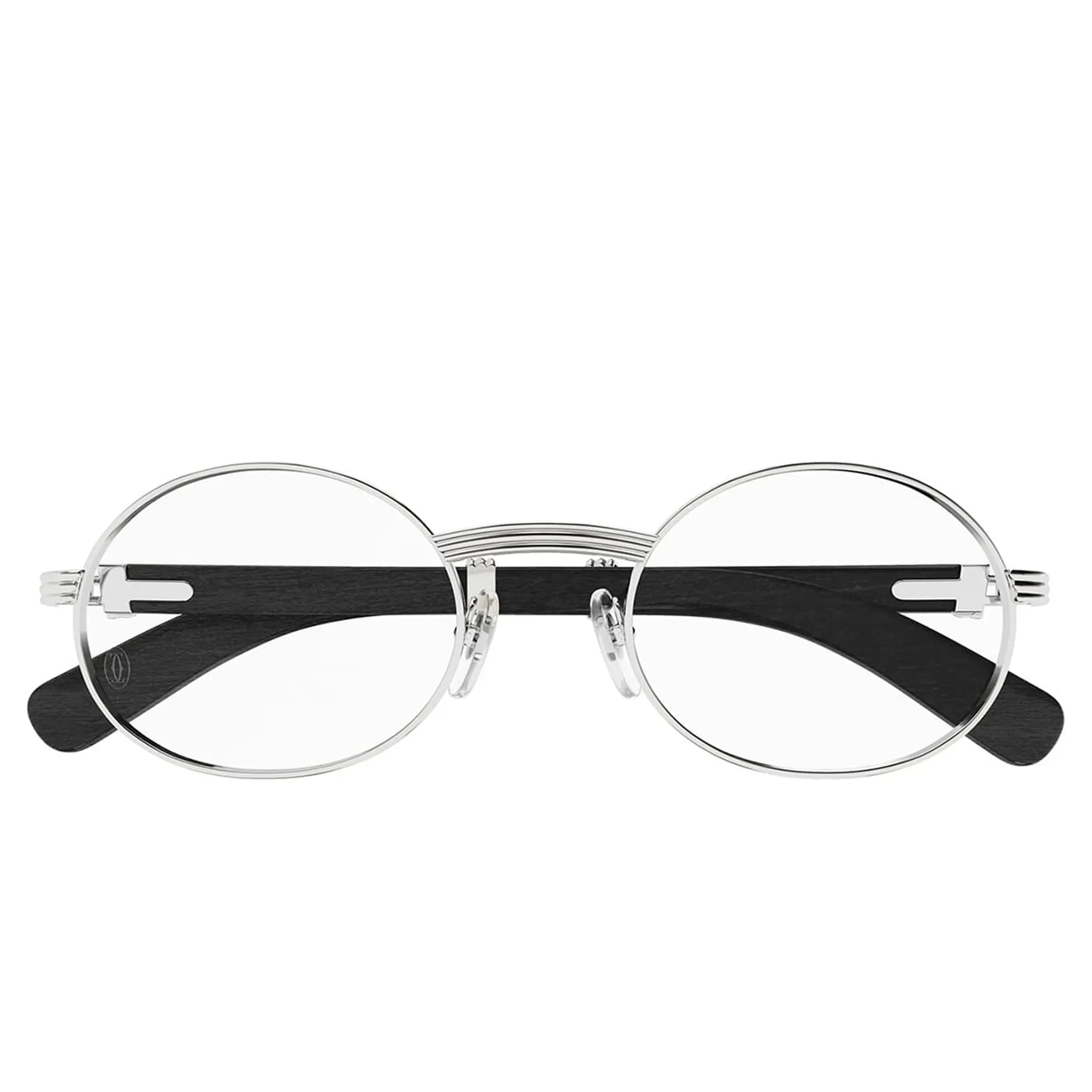 Cartier Eyewear Premiere CT0464O-005 Transparent Silver Black Wood Sunglasses Secondary image