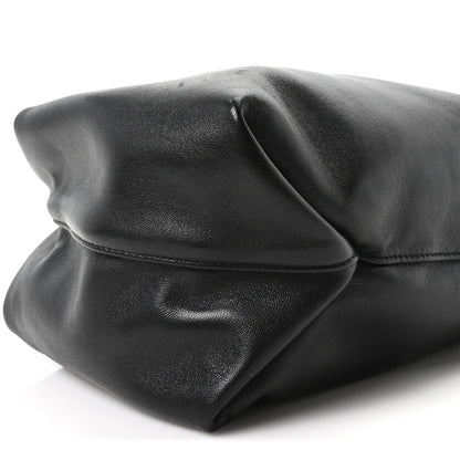 Lambskin Small Teddy Bucket Bag Black