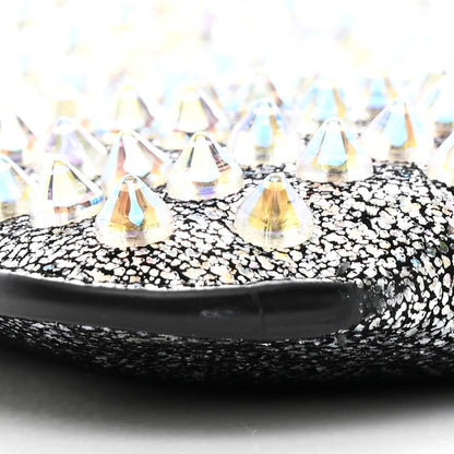 Nappa Mica Studded Loubiclutch Silver