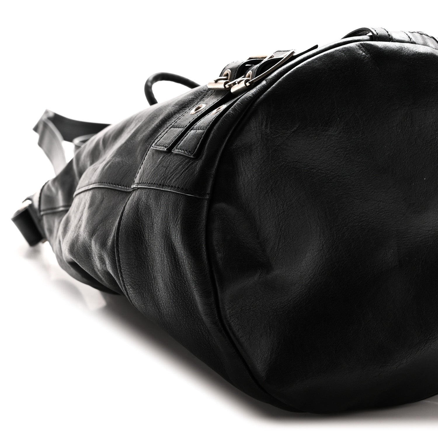 Calfskin Medium Rider Bucket Bag Black
