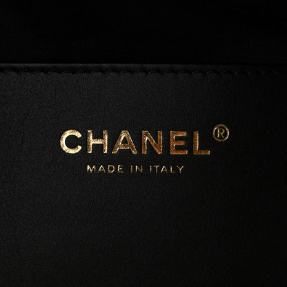 Suede Quilted Small Chanel 25 Handbag Black