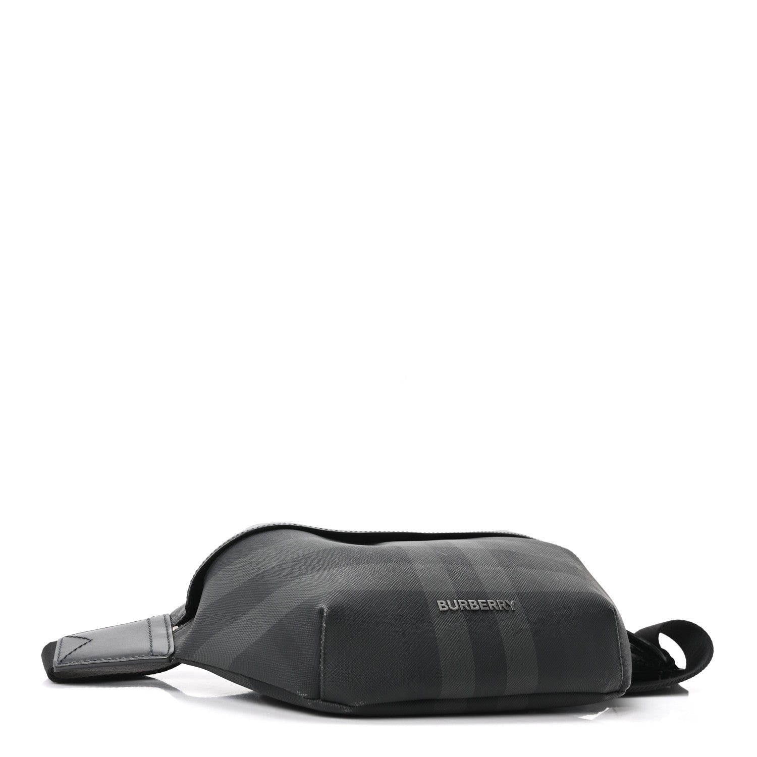 Charcoal Check Calfskin Sonny Bum Bag Charcoal