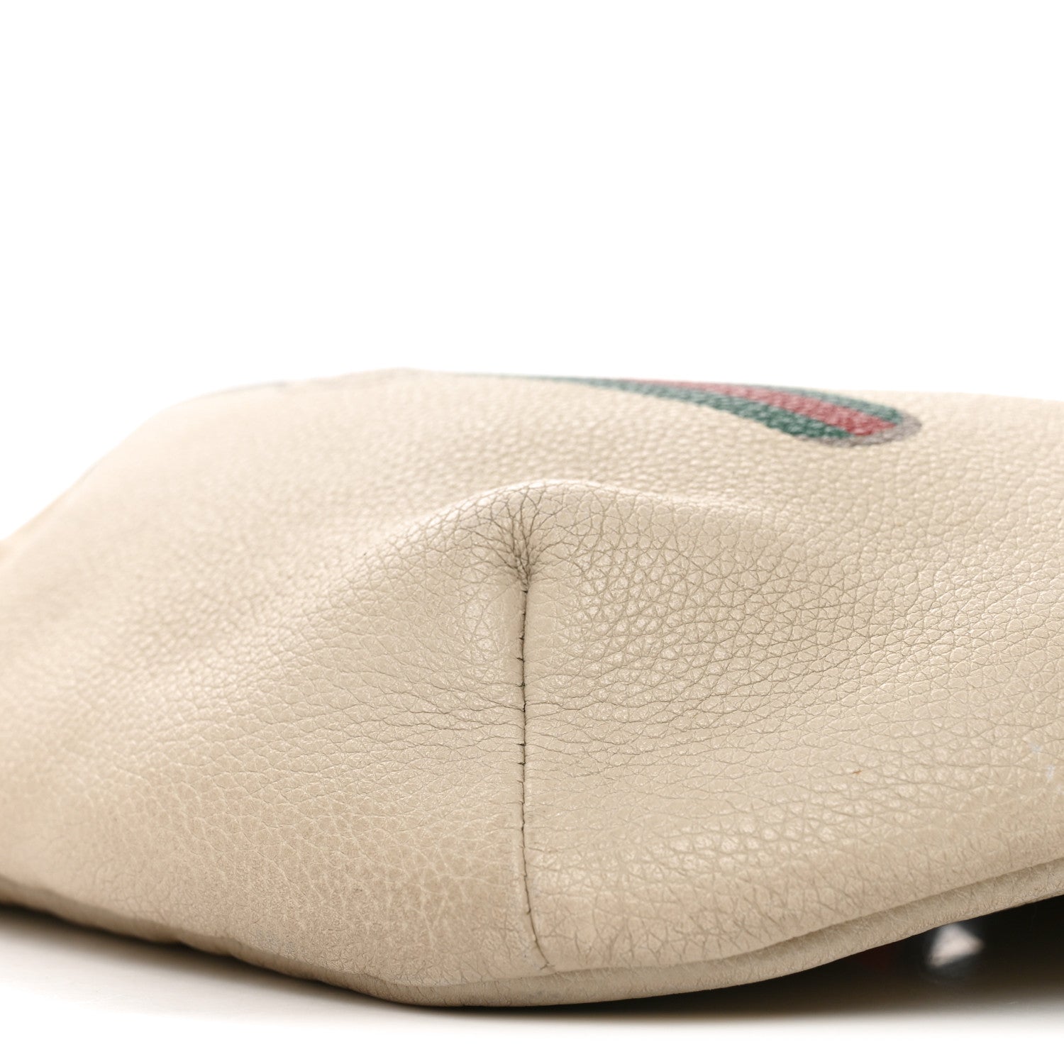 Grained Calfskin Logo Belt Bag White
