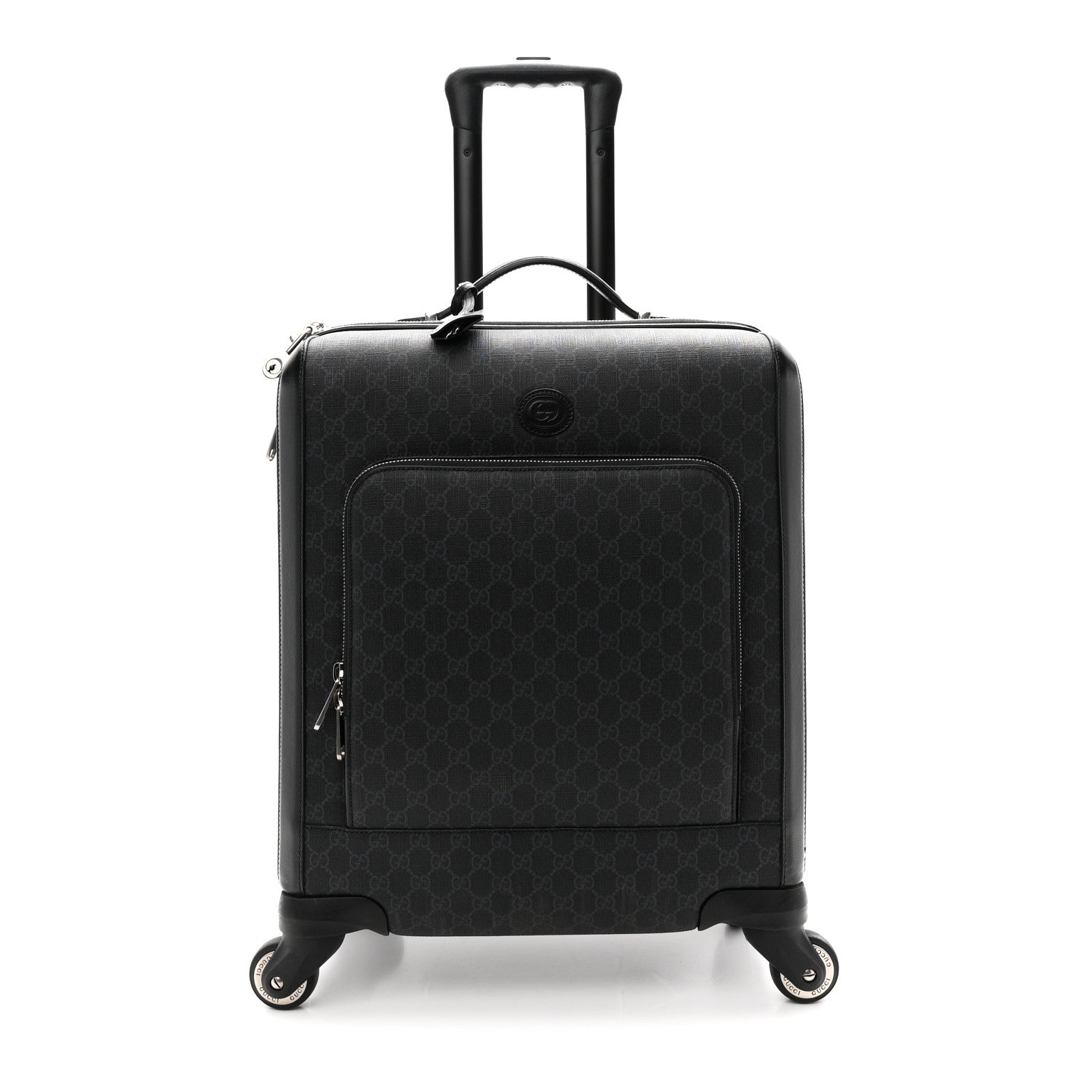 GG Supreme Monogram Calfskin Carry On Trolley Black