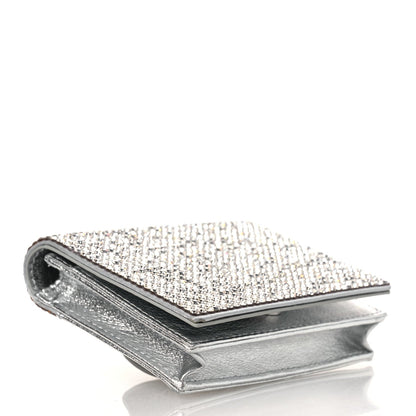 Swarovski Crystal Convertible Belt Bag Silver