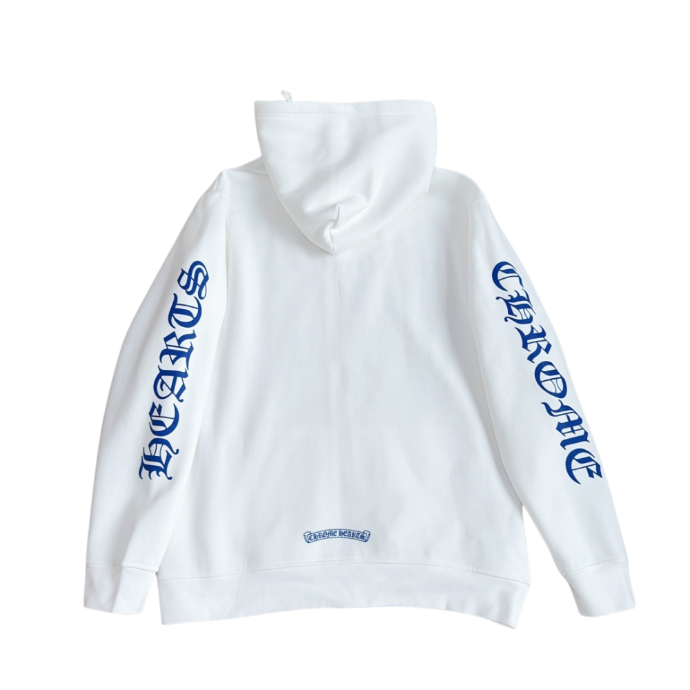 Chrome Hearts Zip Up Blue White Hoodie