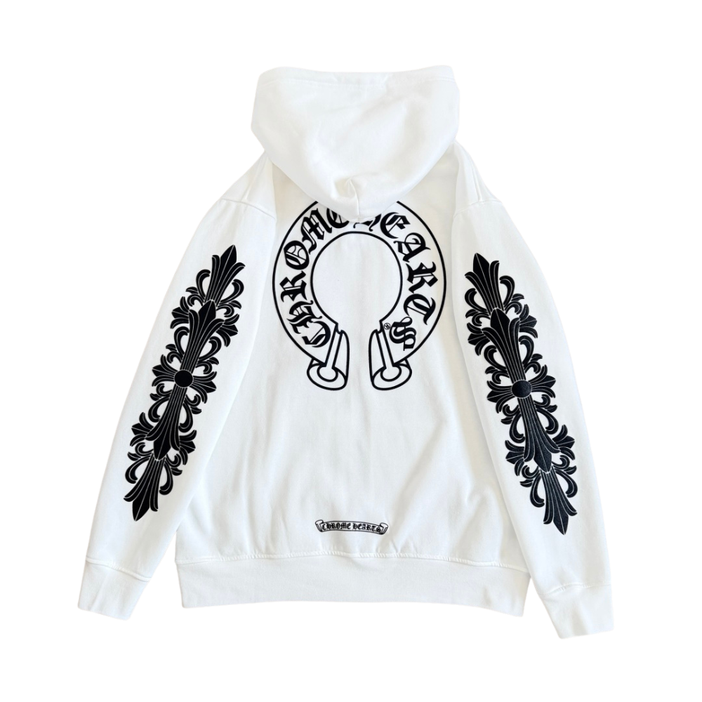 Chrome Hearts Zip Up Horseshoe Prints Black Hoodie Secondary image