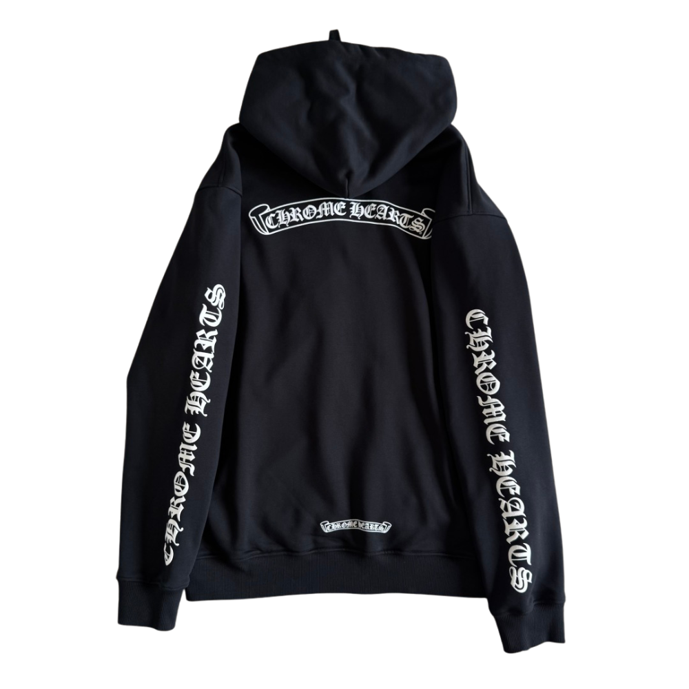 Chrome Hearts  Zip Up Black Hoodie