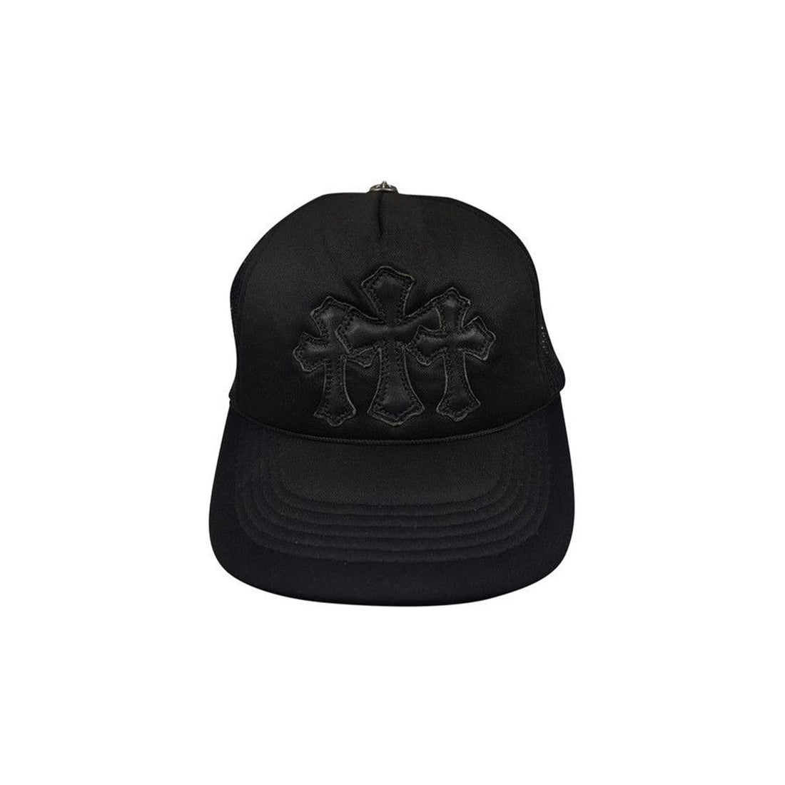 Chrome Hearts Triple Cross Cemetery Trucker Hat Black