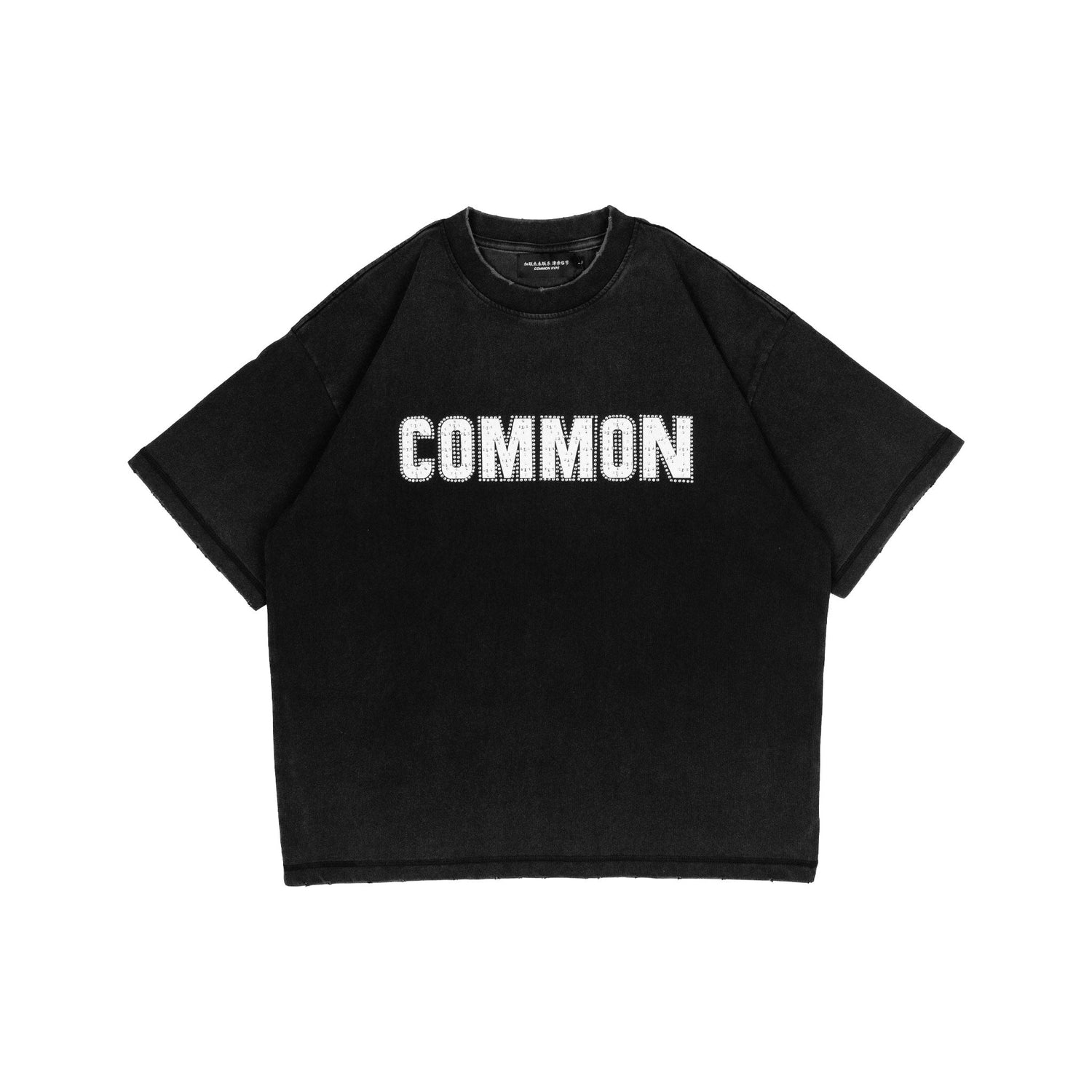 Common Hype Rhinestone Tee Vintage Black