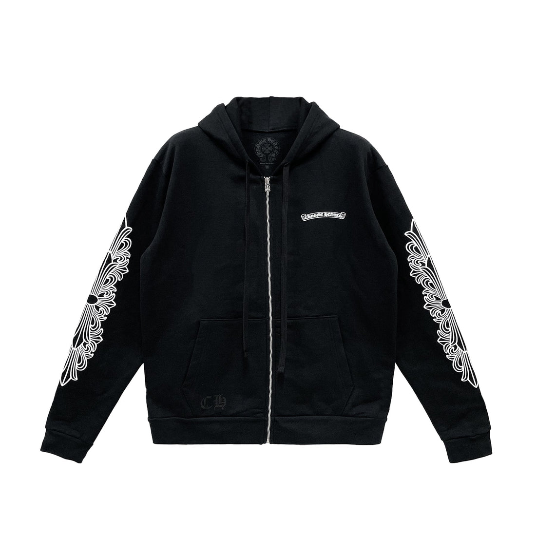 Chrome Hearts Aspen Exclusive Floral Sleeve Zip Up Hoodie
