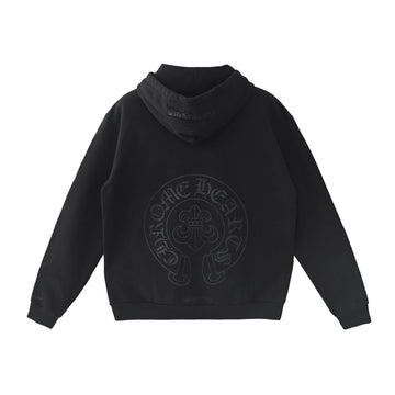 Chrome Hearts Cannes Exclusive Fleur De Lis Horseshoe Black Pullover Hoodie