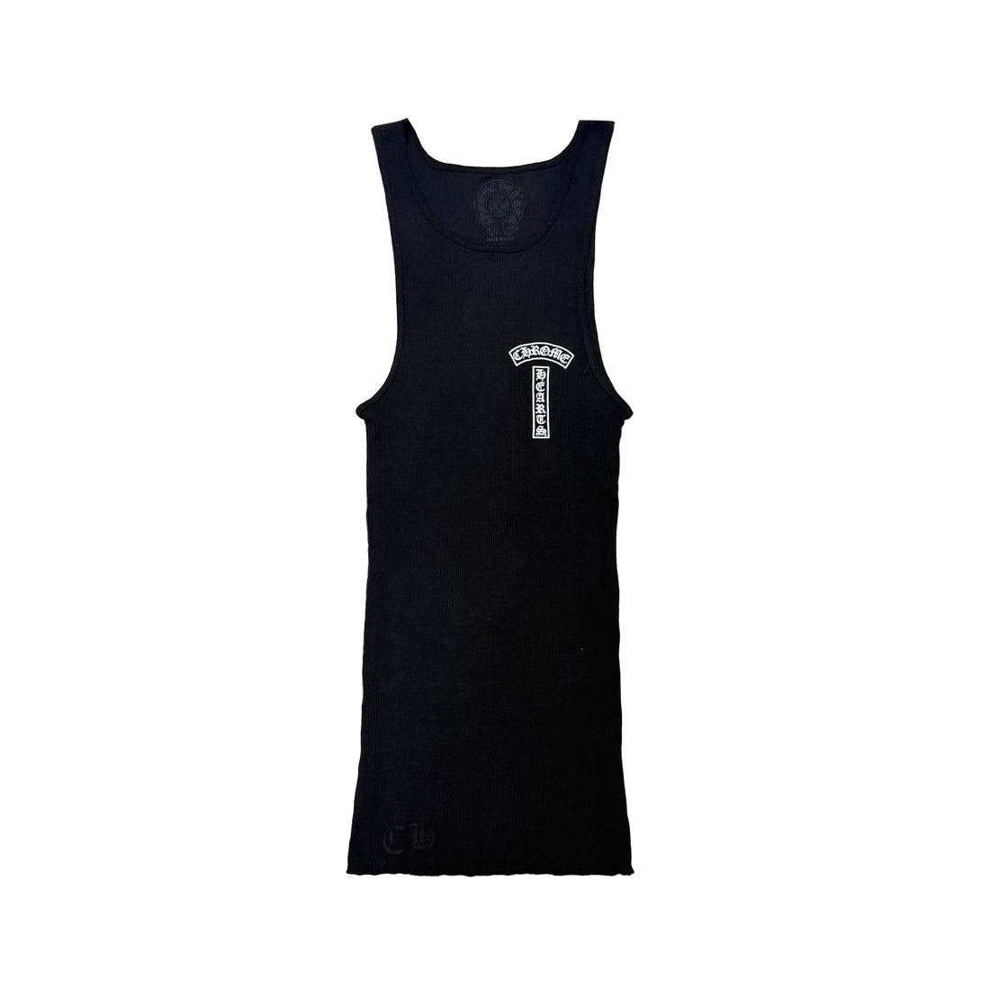 Chrome Hearts Cross T-Bar Black Rib Tank Top
