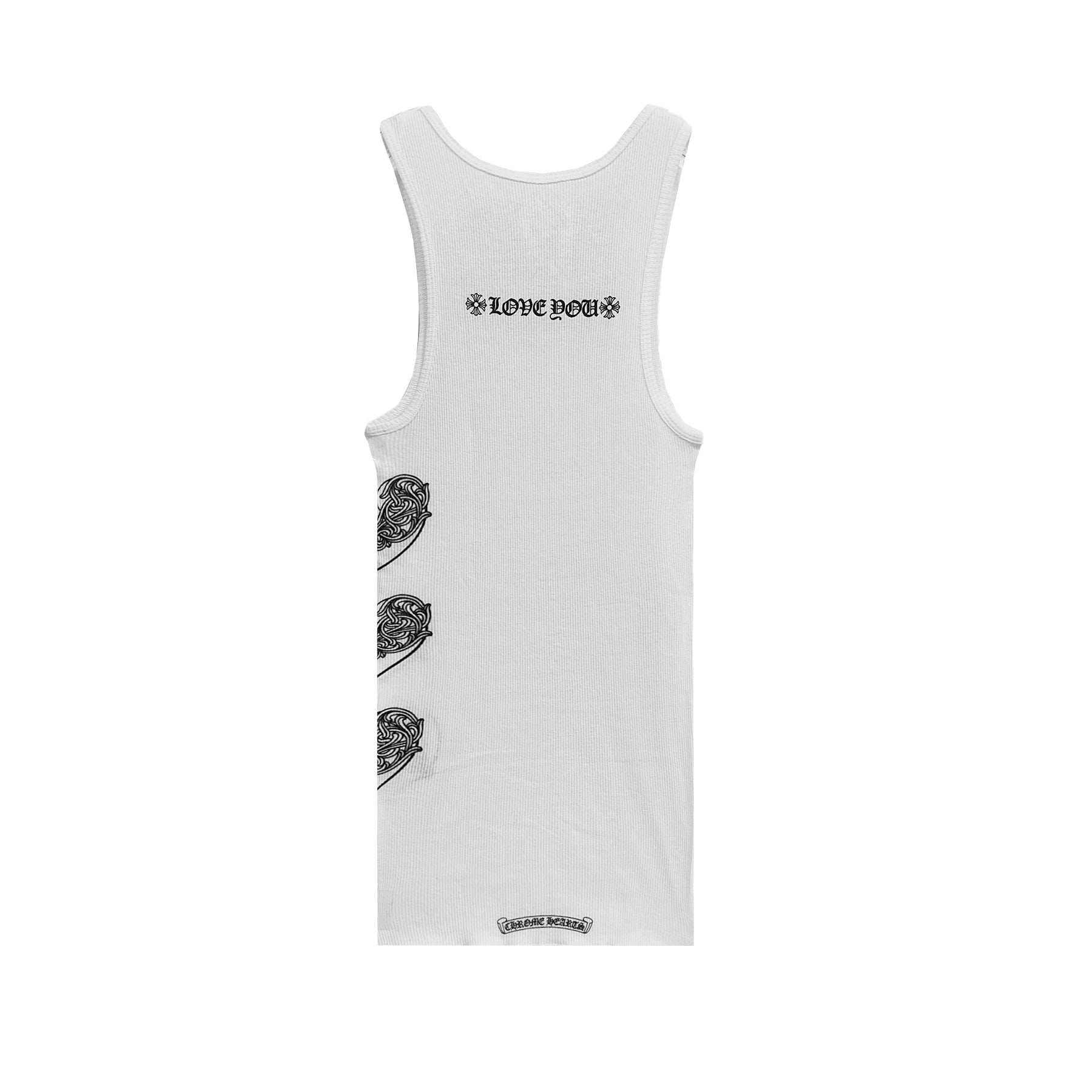 Chrome Hearts LOVE U Vine Heart White Rib Tank Top Secondary image