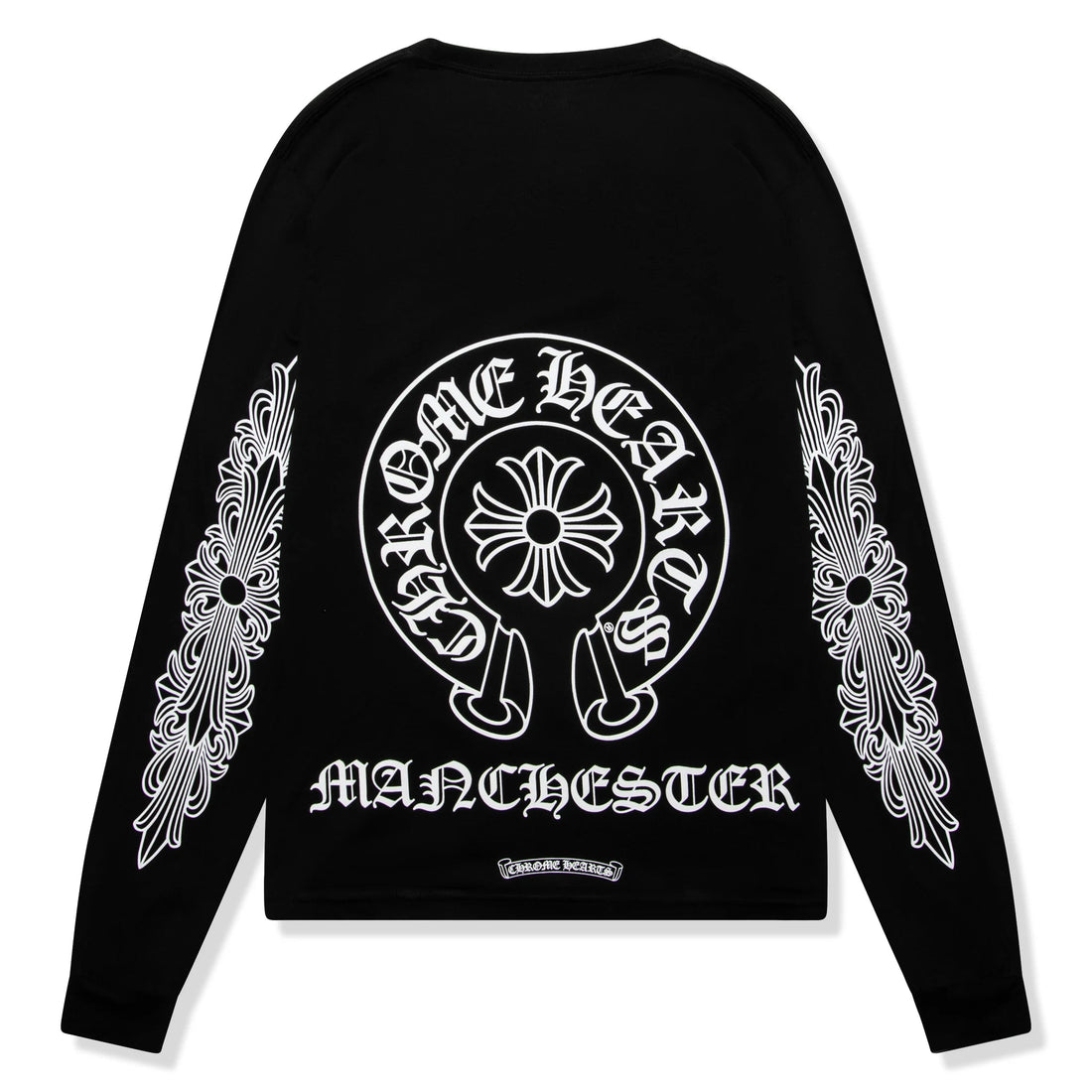 Chrome Hearts Manchester Exclusive Horse Shoe Pocket Logo L/S Black T Shirt