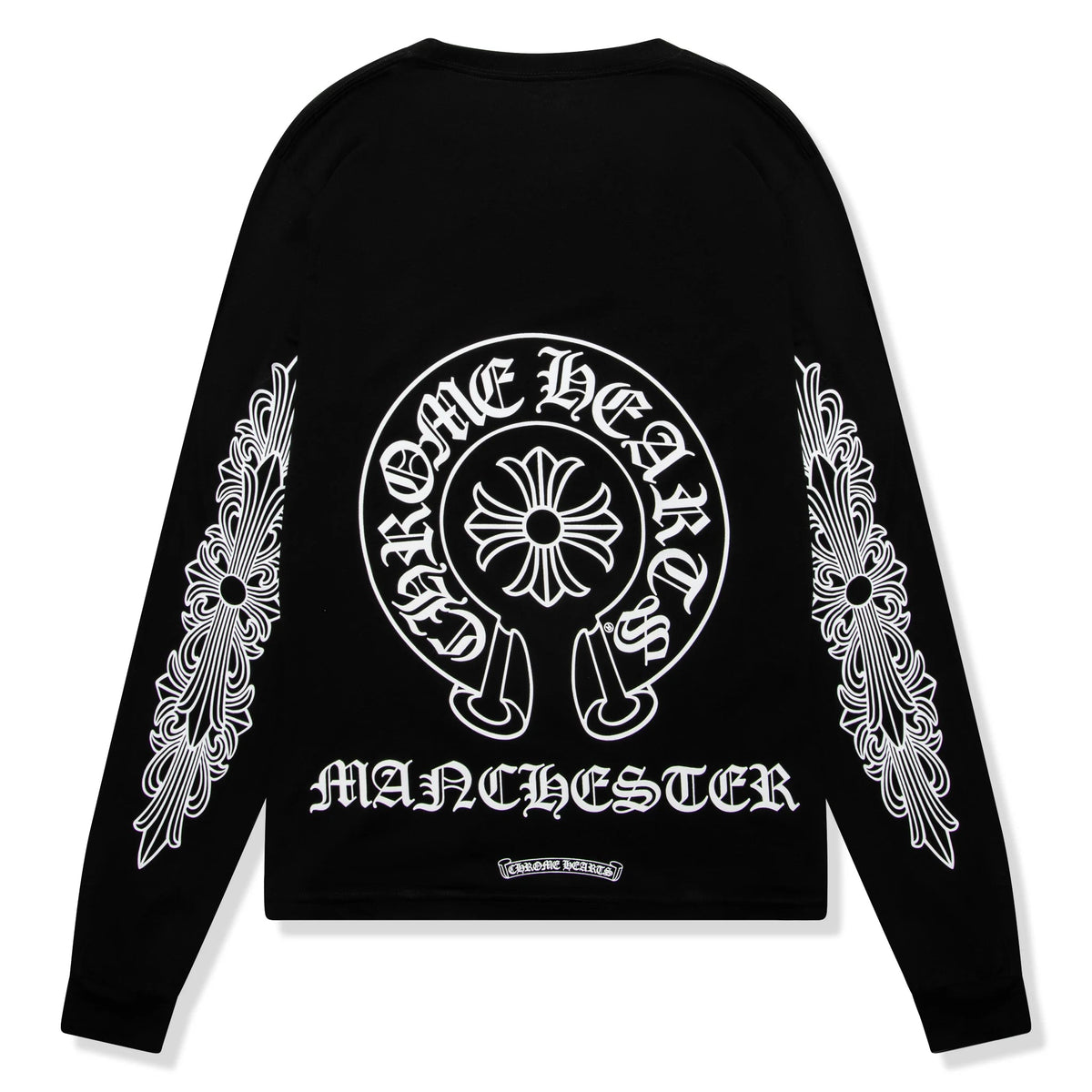 Chrome Hearts Manchester Exclusive Horse Shoe Pocket Logo L/S Black T Shirt