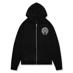 Chrome Hearts Manchester Exclusive Horse Shoe Zip-Up Black Hoodie