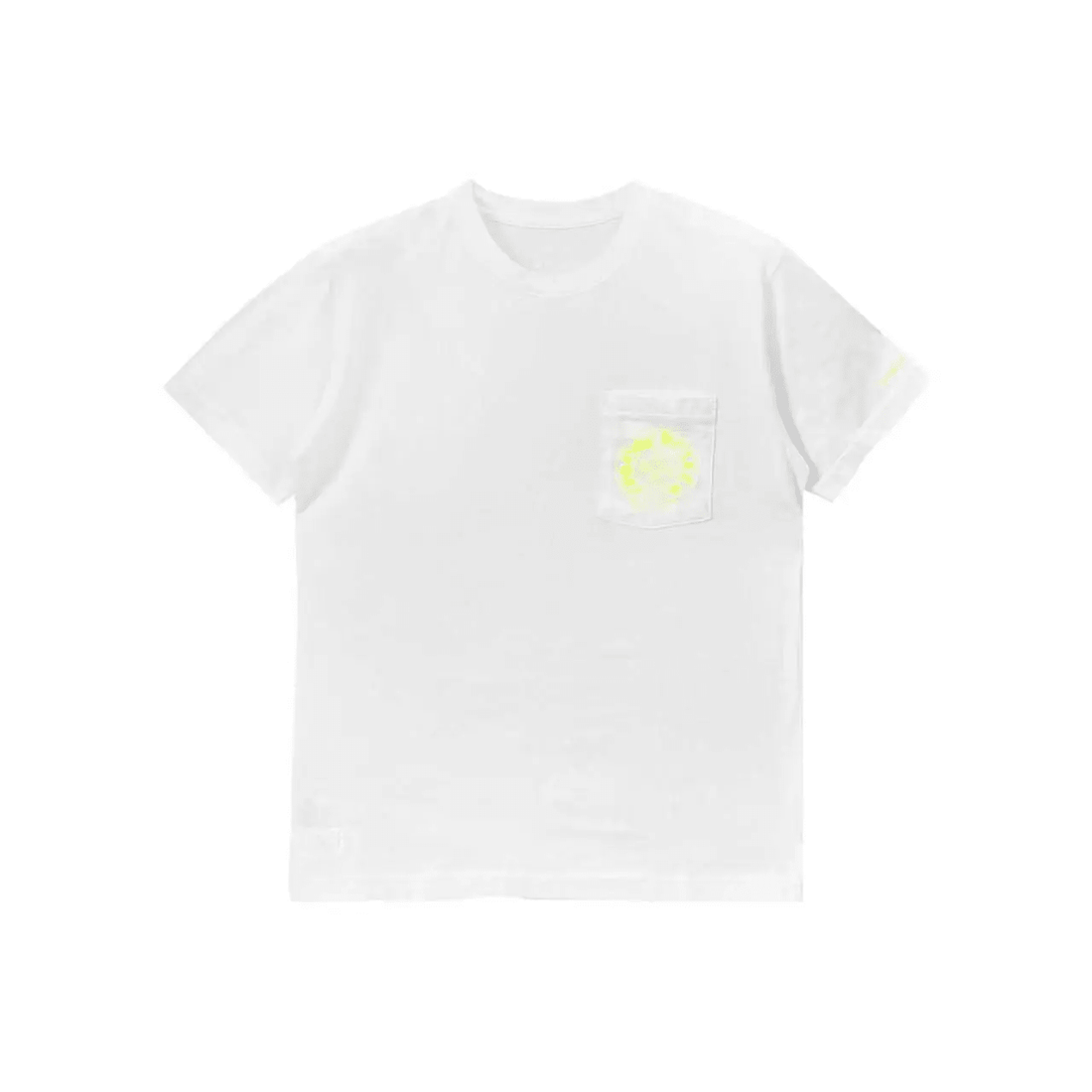 Chrome Hearts Neon Yellow Horseshoe Pocket Short Sleeve Tee