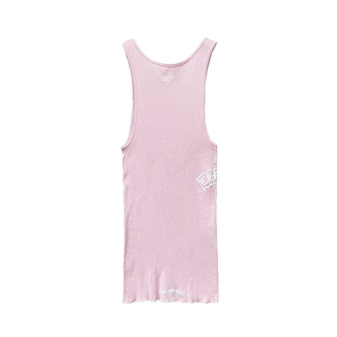 Chrome Hearts Pink T-Bar Script Rib Tank Top