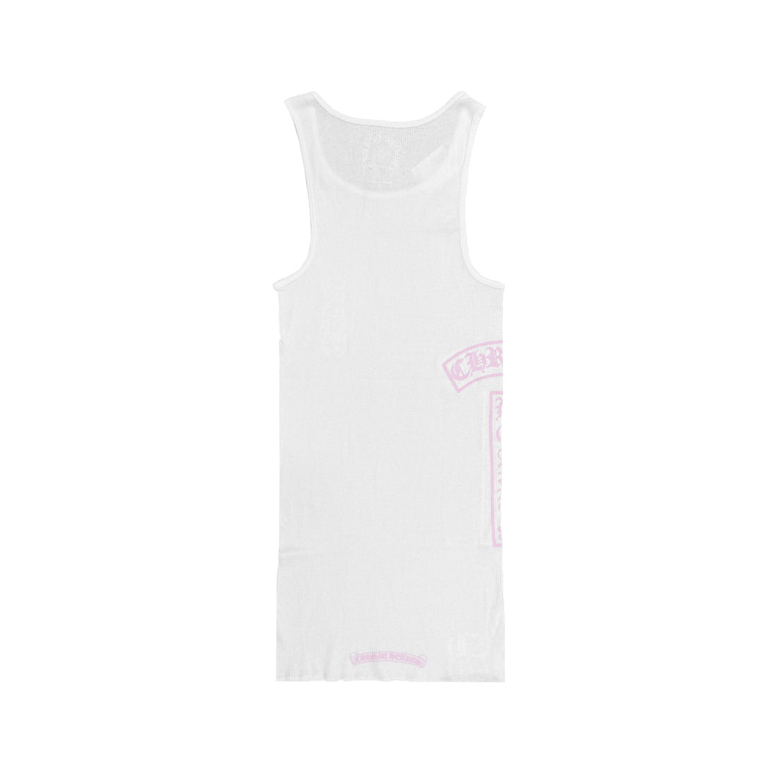 Chrome Hearts White T-Bar Script Rib Tank Top