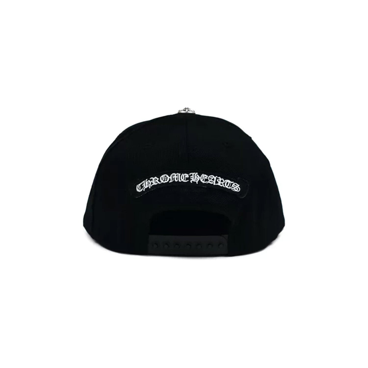 Chrome Hearts Cross Waxed Denim Baseball Cap Black