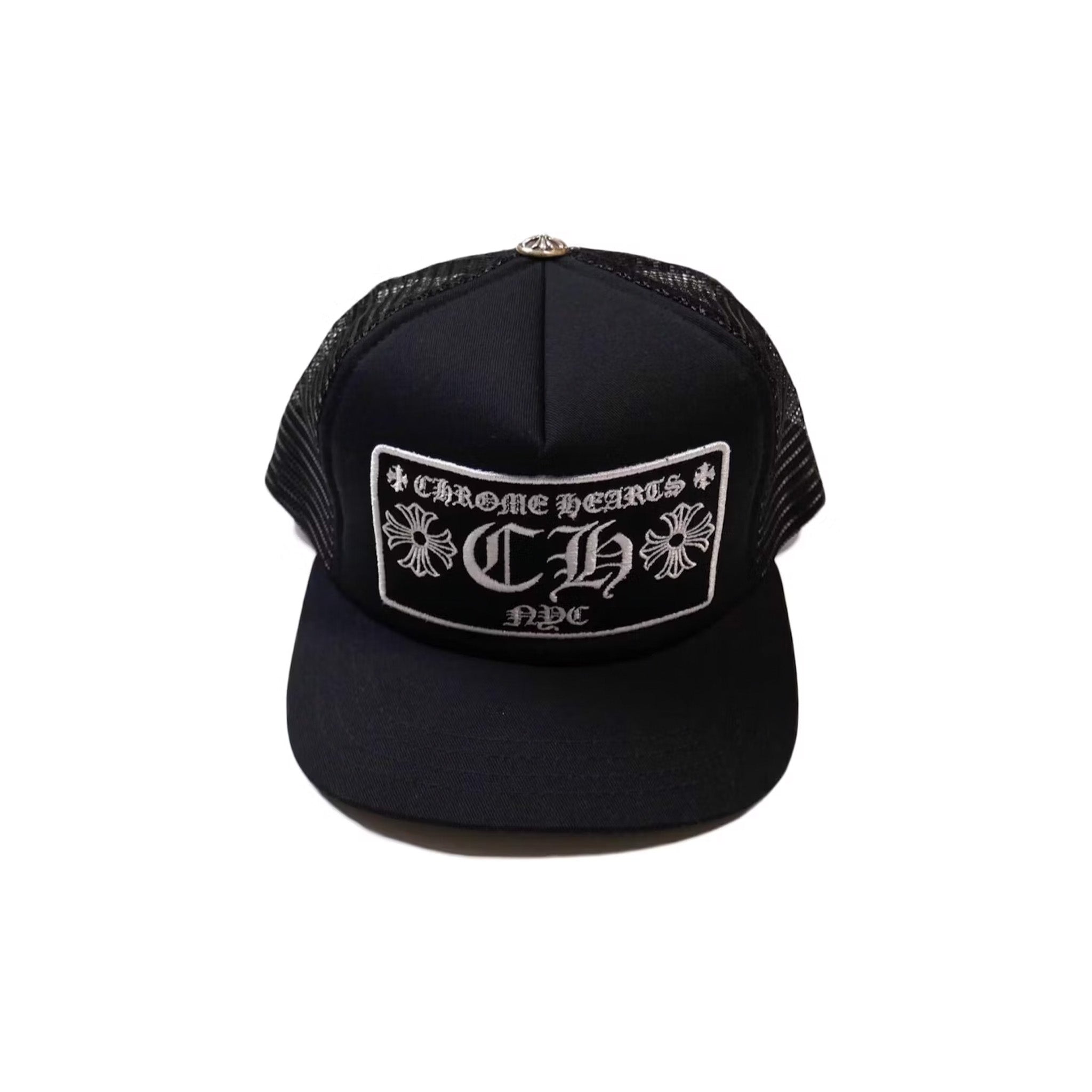 Chrome Hearts CH New York City Trucker Hat Black/Black