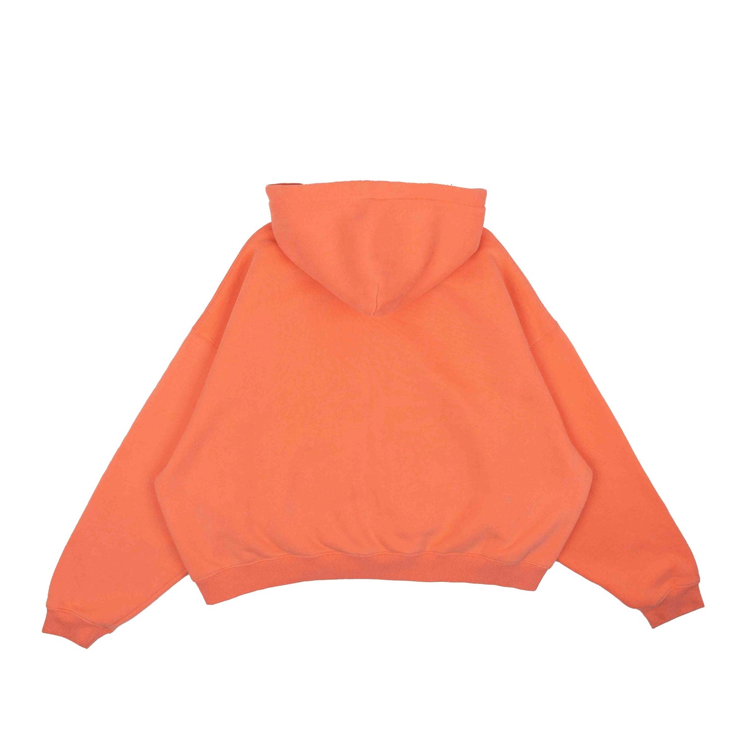 Common Hype Cropped Fleece Zip Up Hoodie Salmon