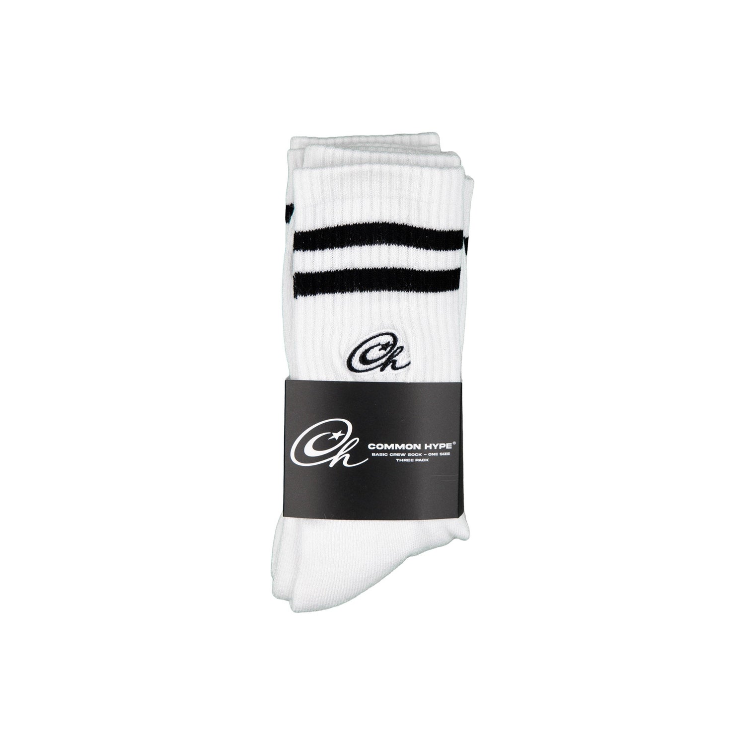 Common Hype Stripe Logo Sock White (3-Pack)