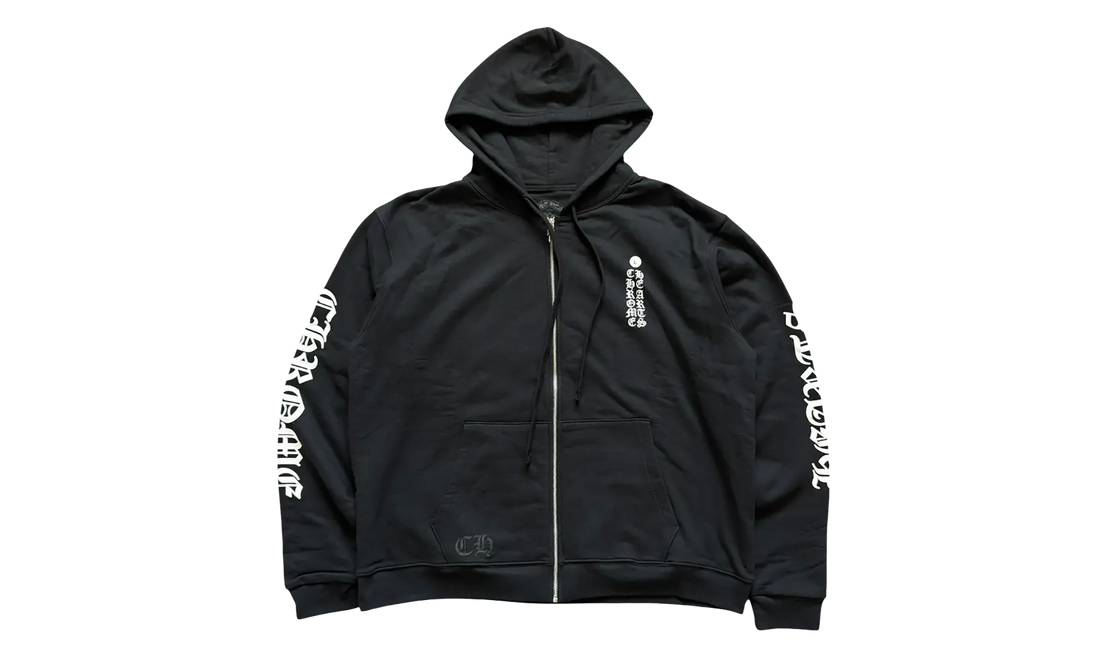 Vertical Logo Thermal Lined Zip-Up Hoodie "Black" CHRM1542
