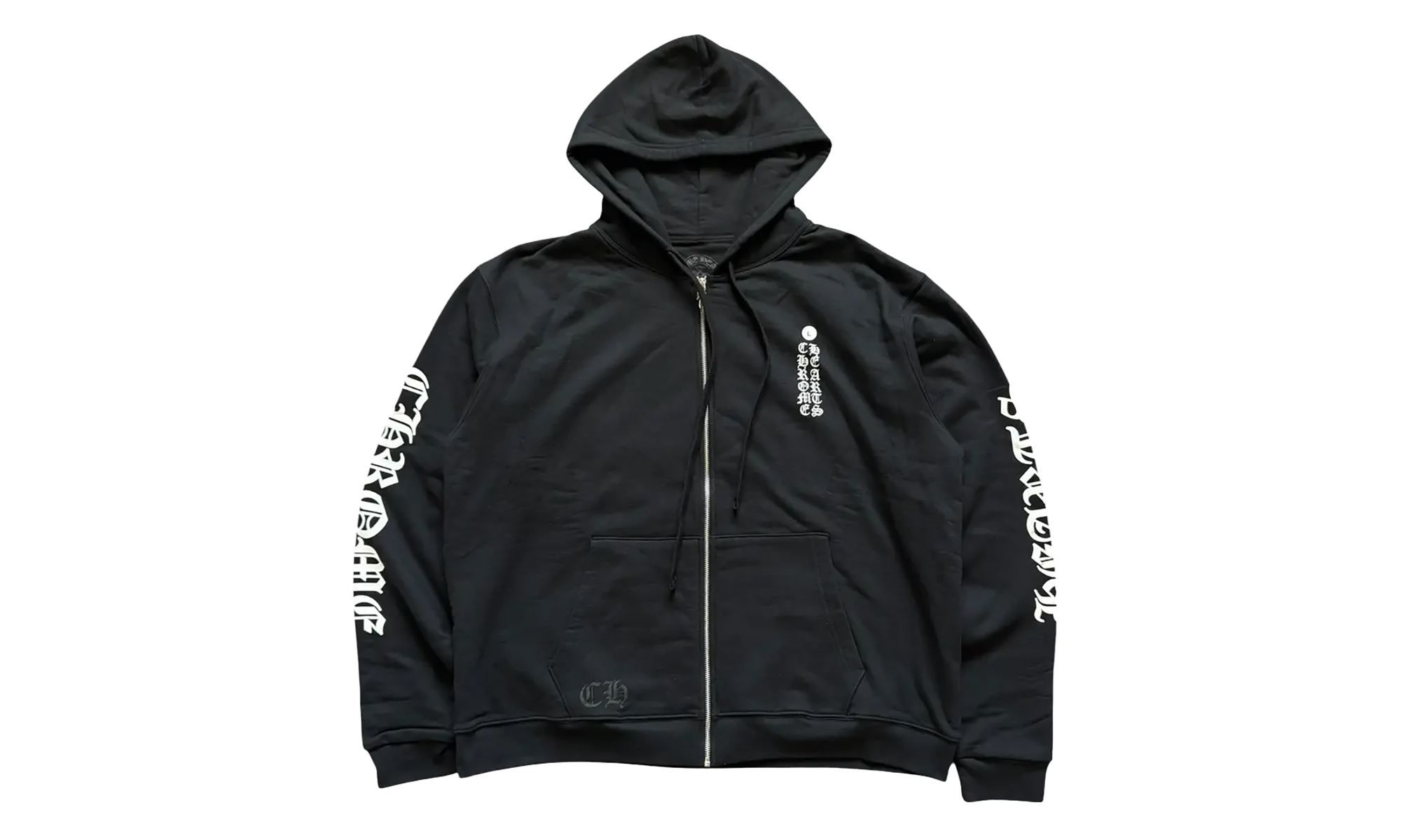 Vertical Logo Thermal Lined Zip-Up Hoodie "Black" CHRM1542