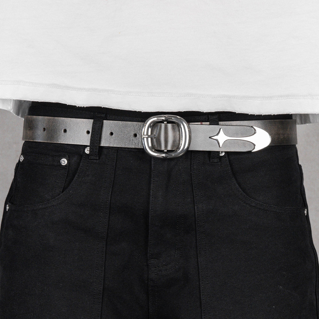 Commons Studios Starslinger Leather Belt Smoke