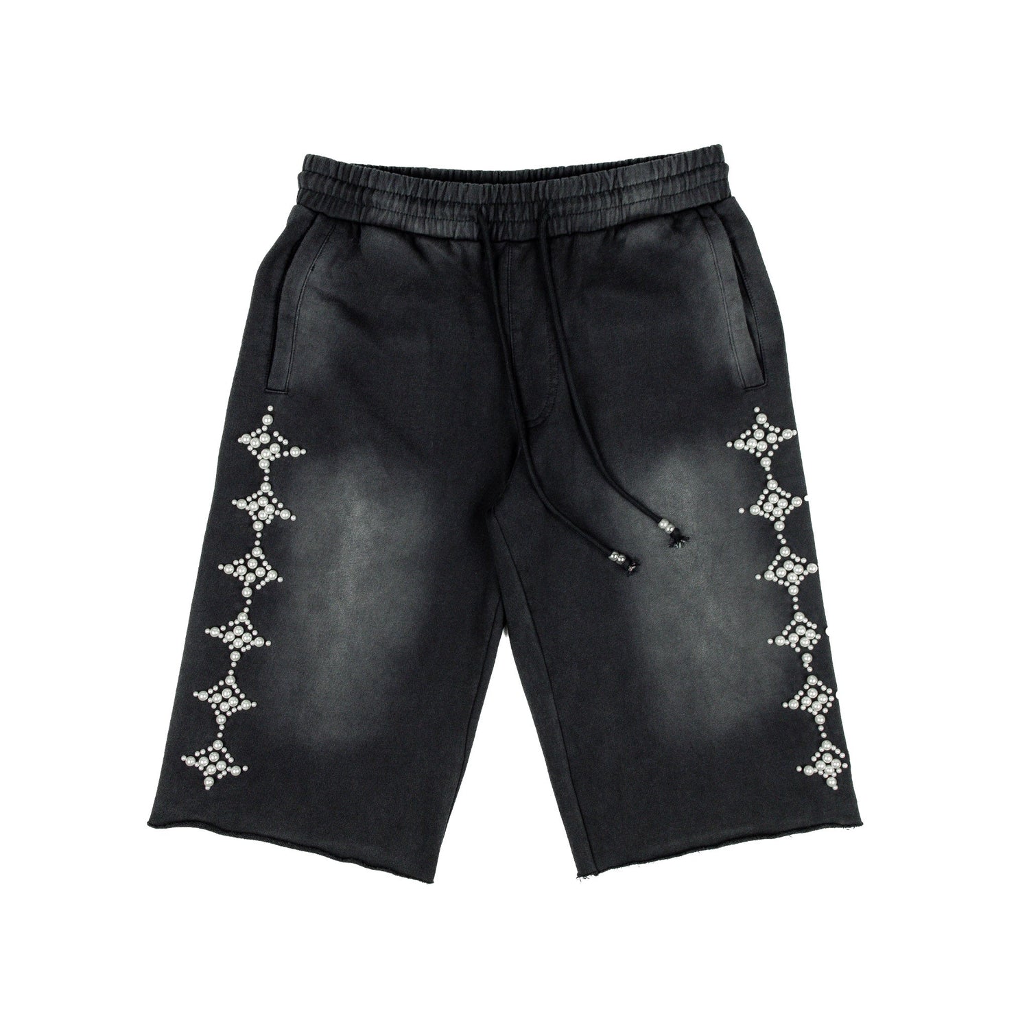 Commons Pearled Star Sweatshort Vintage Black