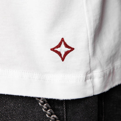 Commons Blank Star Embroidered Tee White
