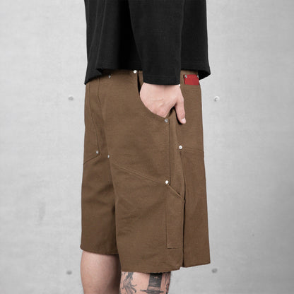Commons Double Knee Canvas Short Brown