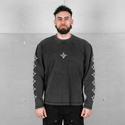 Commons No Mercy Star Long Sleeve Tee Vintage Black