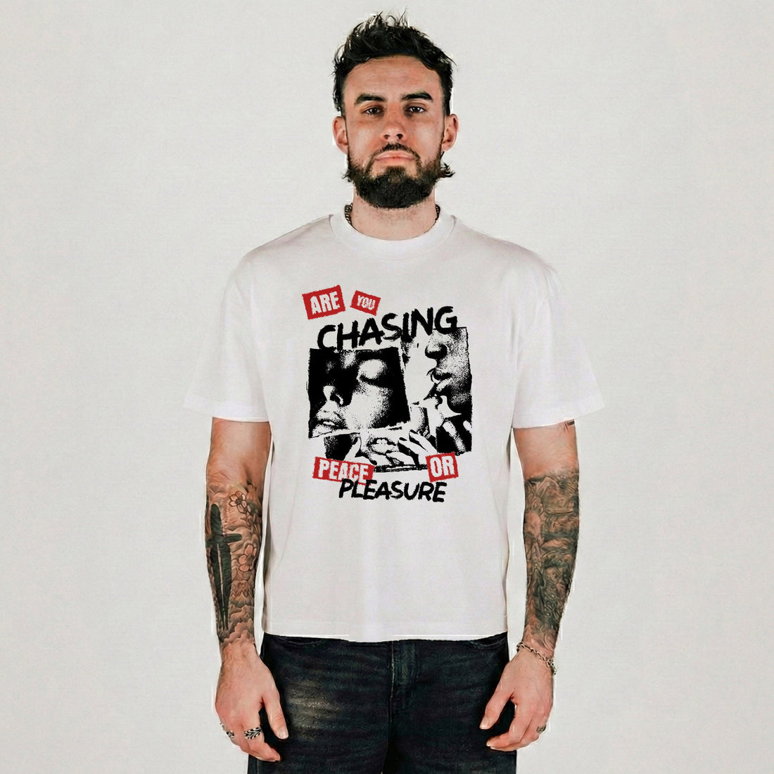 Compliments Peace or Pleasure White Vintage Shirt