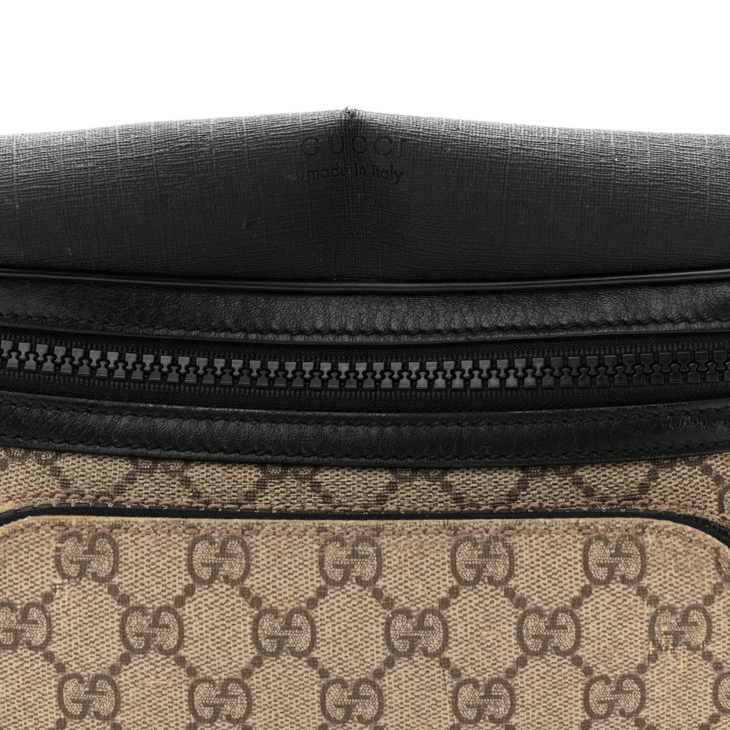 GG Supreme Monogram Belt Bag Black